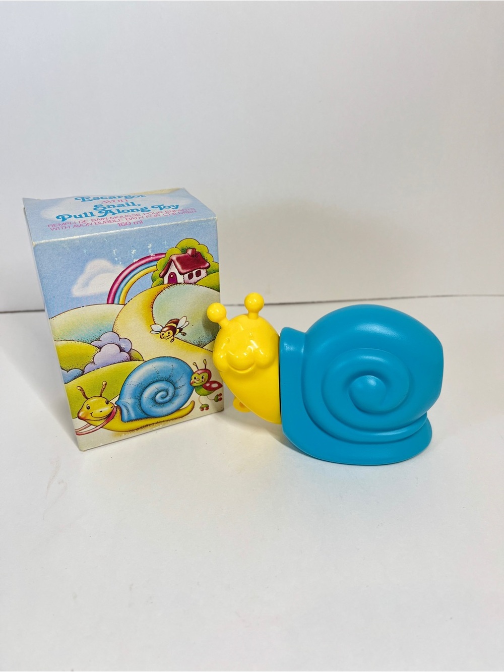 Vintage AVON Escargot Snail Pull Along Toy Bubble Bath for Children Kids 70s